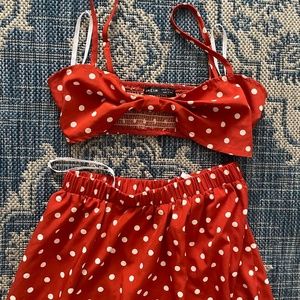 Matching set top and float skirt